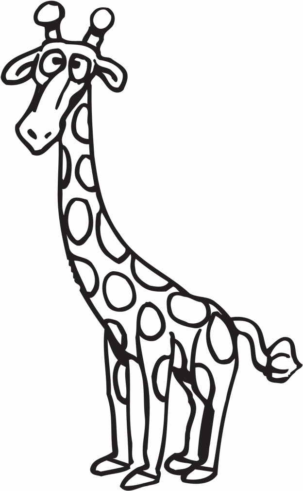 Coloriage Girafe marrante dessin gratuit à imprimer