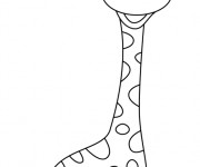 Coloriage Girafe souriante