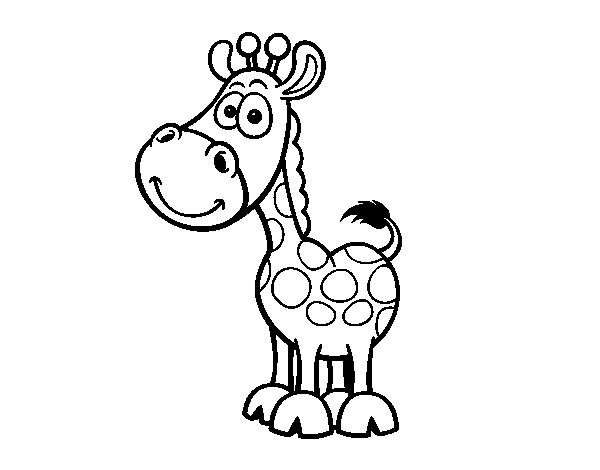 Coloriage et dessins gratuits Girafe tout à fait petit à imprimer