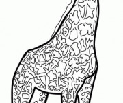 Coloriage Girafe vecteur