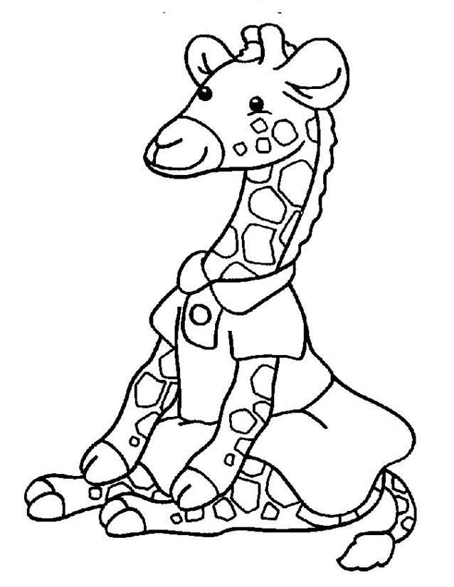 Coloriage et dessins gratuits Girafe vêtu à imprimer