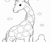 Coloriage Petite Girafe debout