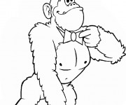 Coloriage et dessins gratuit Gorille élégant à imprimer
