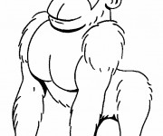 Coloriage et dessins gratuit Gorille fort à imprimer