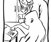 Coloriage Gorille intelligent