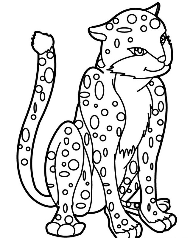 Coloriage Guépard Avec Beaux Yeux Dessin Gratuit à Imprimer