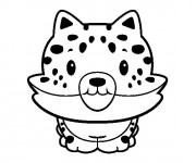 Coloriage Guépard mignon