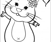 Coloriage et dessins gratuit Hamster mignon à imprimer