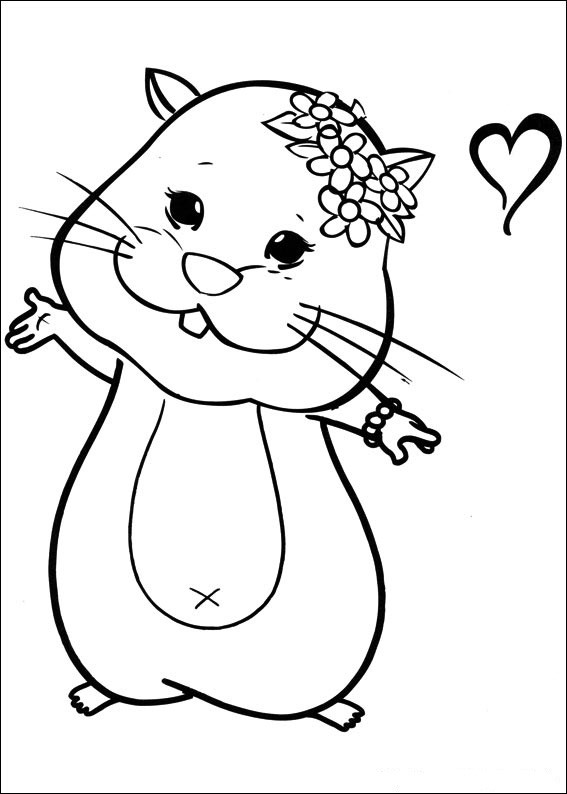 Coloriage et dessins gratuits Hamster mignon à imprimer