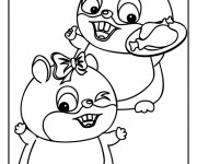 Coloriage Hamsters et leurs repas