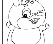 Coloriage Petit Hamster heureux