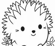 Coloriage B&eacute;b&eacute; H&eacute;risson gratuit &agrave; colorier