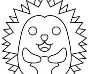 Coloriage Emoticon de H&eacute;risson