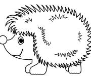 Coloriage H&eacute;risson animal de compagnie