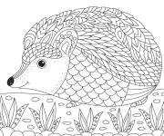 Coloriage H&eacute;risson anti-stress