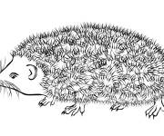 Coloriage H&eacute;risson avec des petits points