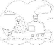 Coloriage H&eacute;risson dans le navire