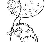 Coloriage et dessins gratuit H&eacute;risson de P&acirc;ques &agrave; colorier à imprimer