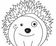 Coloriage H&eacute;risson dr&ocirc;le pour les petits enfants