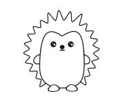 Coloriage H&eacute;risson &eacute;moji