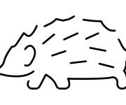 Coloriage H&eacute;risson &eacute;moji en couleurs