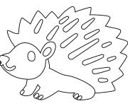 Coloriage H&eacute;risson en &eacute;moji &agrave; imprimer
