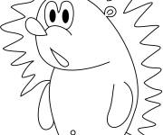 Coloriage H&eacute;risson &eacute;tonn&eacute;