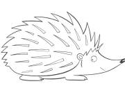 Coloriage et dessins gratuit H&eacute;risson lorgne à imprimer