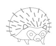 Coloriage H&eacute;risson maternelle tout simple