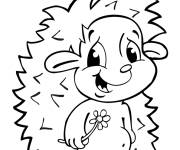 Coloriage H&eacute;risson mignon de bande anim&eacute;