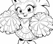 Coloriage H&eacute;risson pom-pom girl