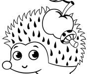 Coloriage H&eacute;risson pour enfants