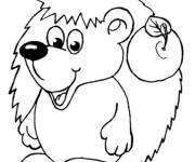 Coloriage H&eacute;risson rigolo