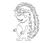 Coloriage H&eacute;risson sans piquant
