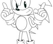 Coloriage H&eacute;risson Sonic de cartoon