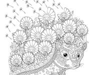 Coloriage H&eacute;risson zentangle