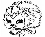 Coloriage Mini H&eacute;risson kawaii