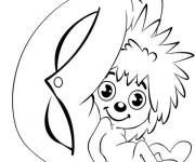 Coloriage Petit H&eacute;risson sous un oreiller