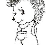 Coloriage Petite H&eacute;risson timide