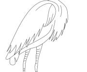 Coloriage clipart de h&eacute;ron