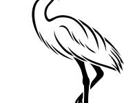 Coloriage H&eacute;ron Aigrette pour enfants