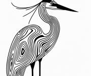 Coloriage H&eacute;ron difficile