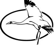 Coloriage H&eacute;ron en logo