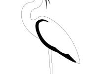 Coloriage et dessins gratuit H&eacute;ron en maternelle à imprimer