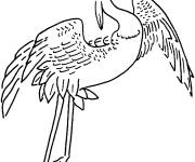 Coloriage H&eacute;ron en volant