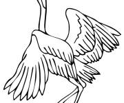 Coloriage H&eacute;ron joyeux de cartoon
