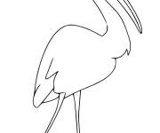 Coloriage et dessins gratuit H&eacute;ron mignon à imprimer