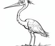 Coloriage H&eacute;ron qui fait rire