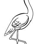 Coloriage Heron sur une seule patte