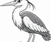 Coloriage Mod&egrave;le de H&eacute;ron facile 